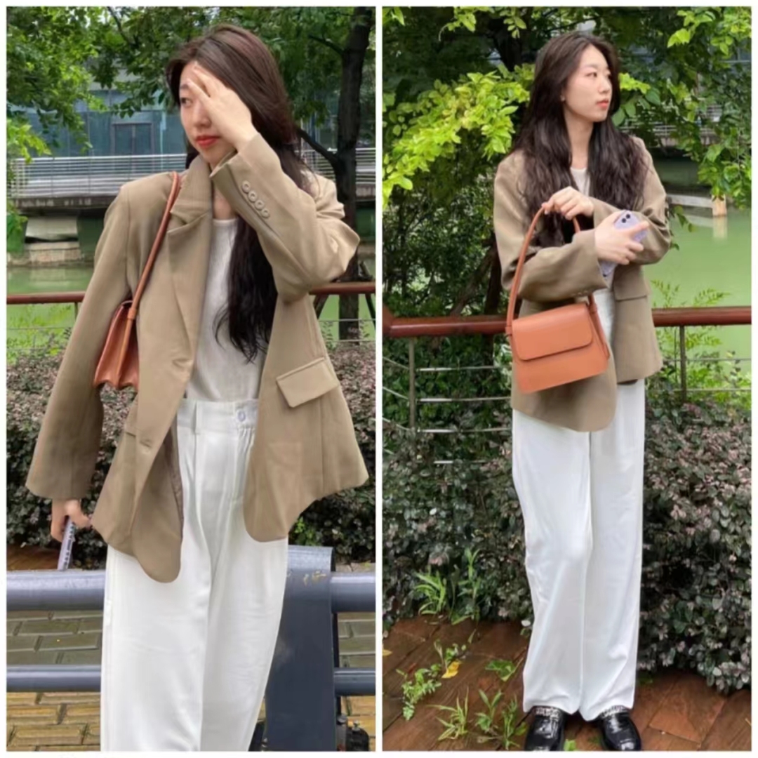 男士卡其色西装配什么裤子好看,卡其色裤子可否搭奶黄色西装