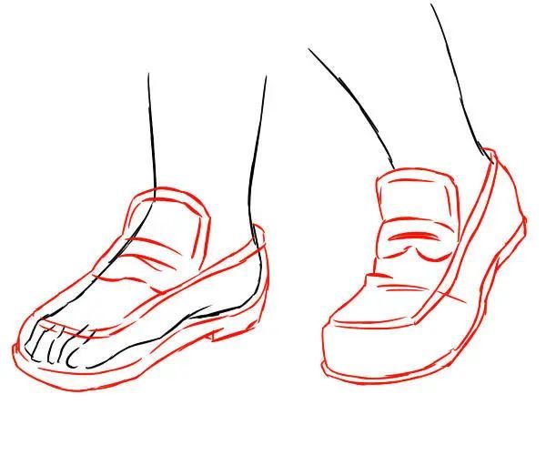 怎么画q版人物腿和脚,怎样画动漫人物的脚