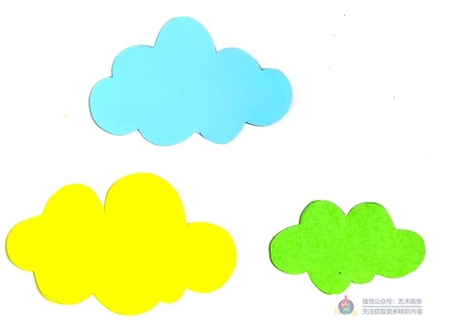 雨天画法简单图片儿童画,画云朵的简单剪贴画