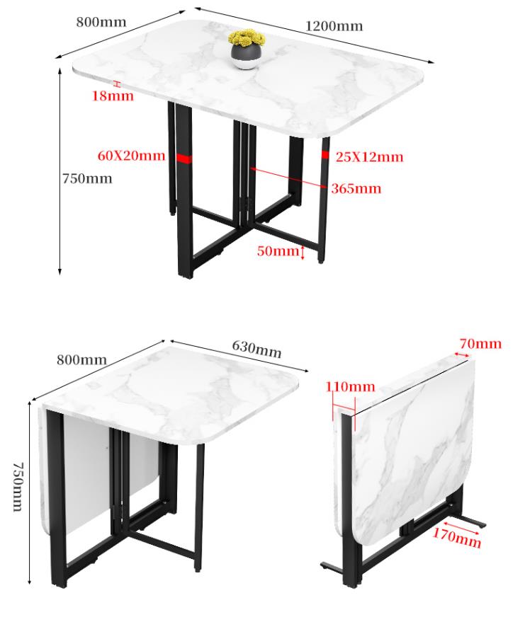 小户型折叠餐桌最新款实用,折叠6人餐桌小户型网红款