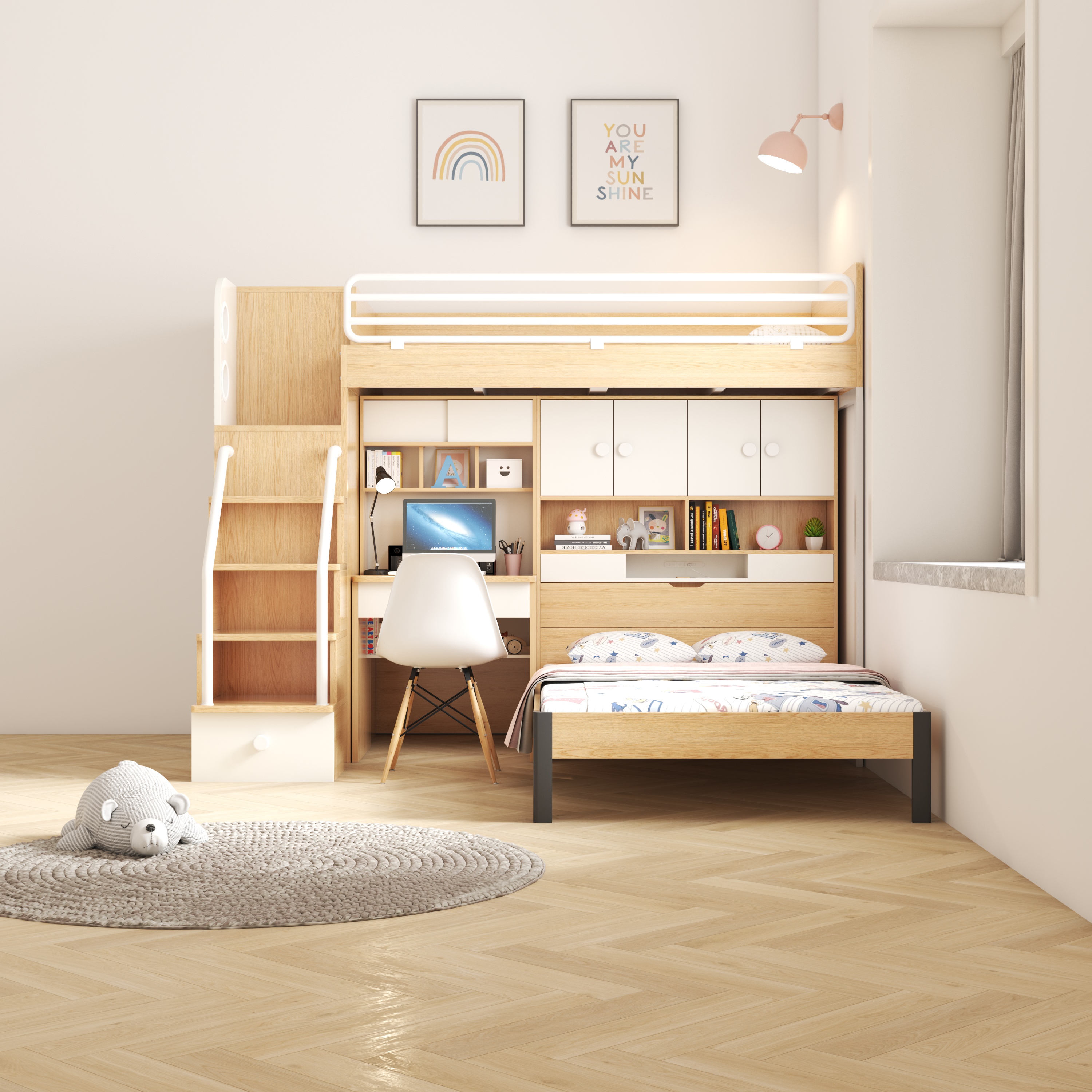 9平米的房间上下床设计带飘窗,9平方设计上下床多少钱