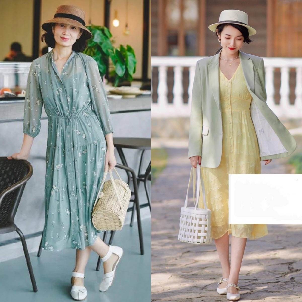 小香风连衣裙裙子可以配小白鞋吗,连衣裙下边穿牛仔裤