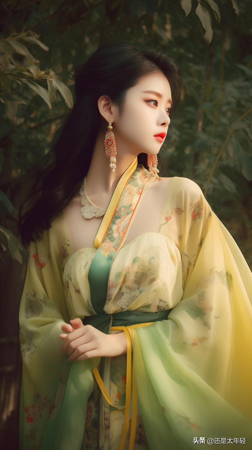 青色长袖12-15岁女童汉服,少女汉服服饰