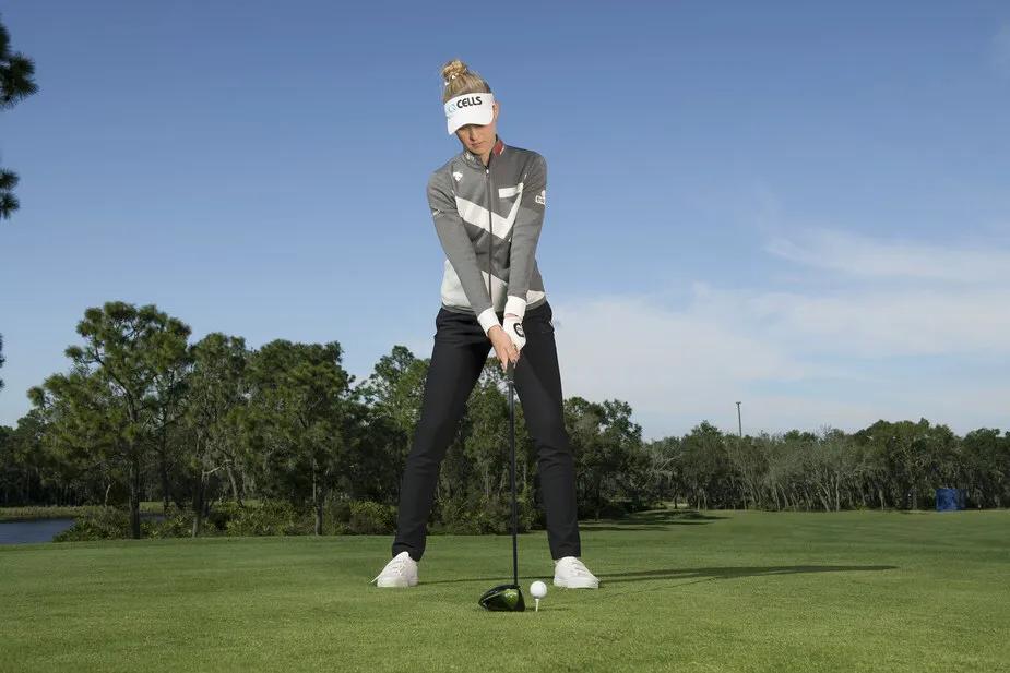 高尔夫球员内莉科达用什么杆,高尔夫女神侧面慢动作