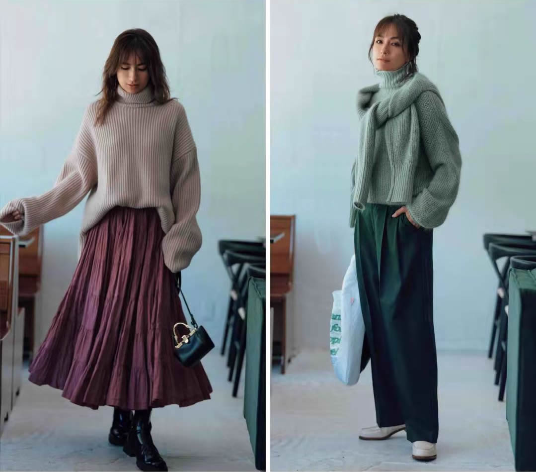 针织衫叠穿怎么搭配,叠穿针织衫如何搭配