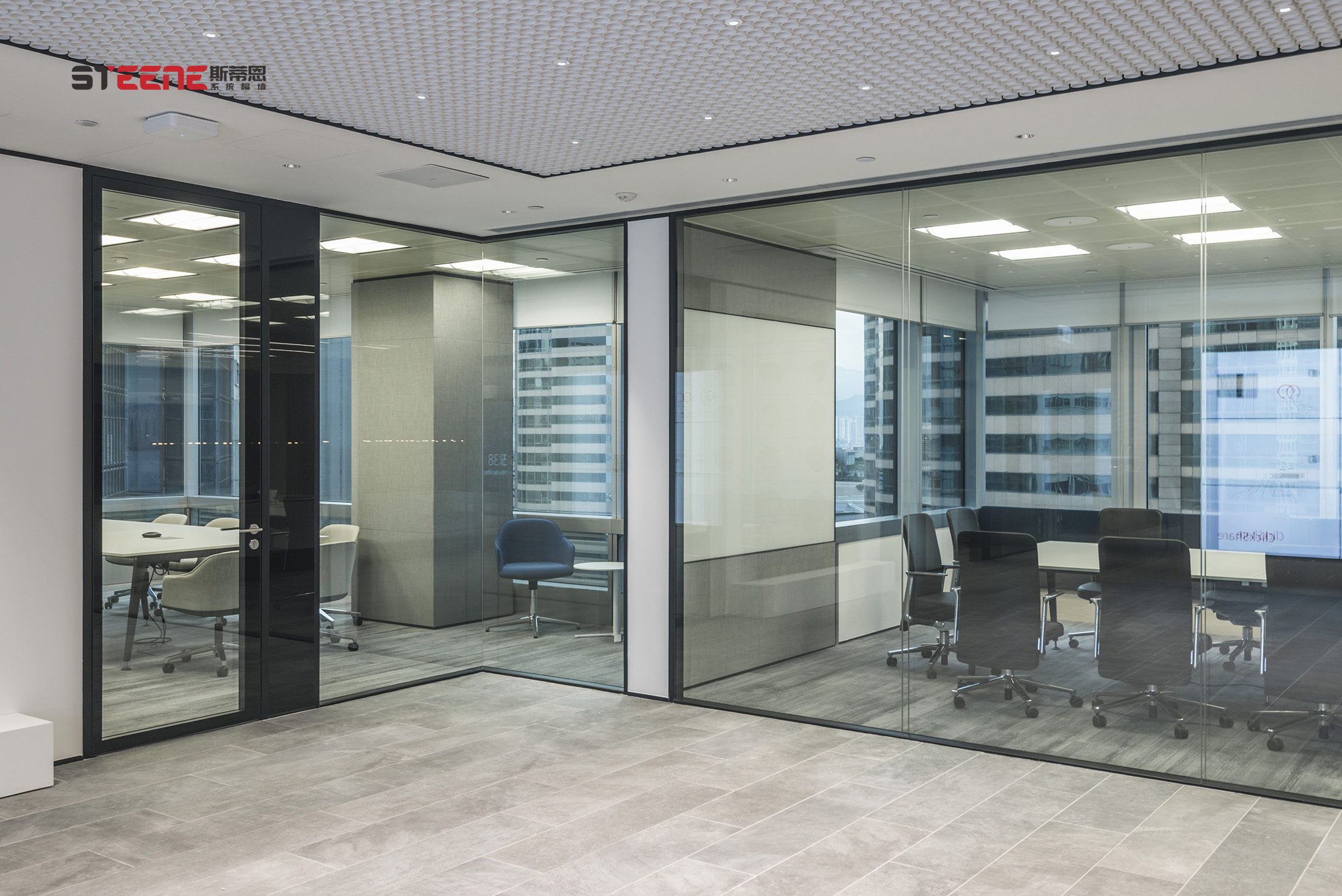 全景玻璃隔断有哪种,隐框玻璃隔断图片