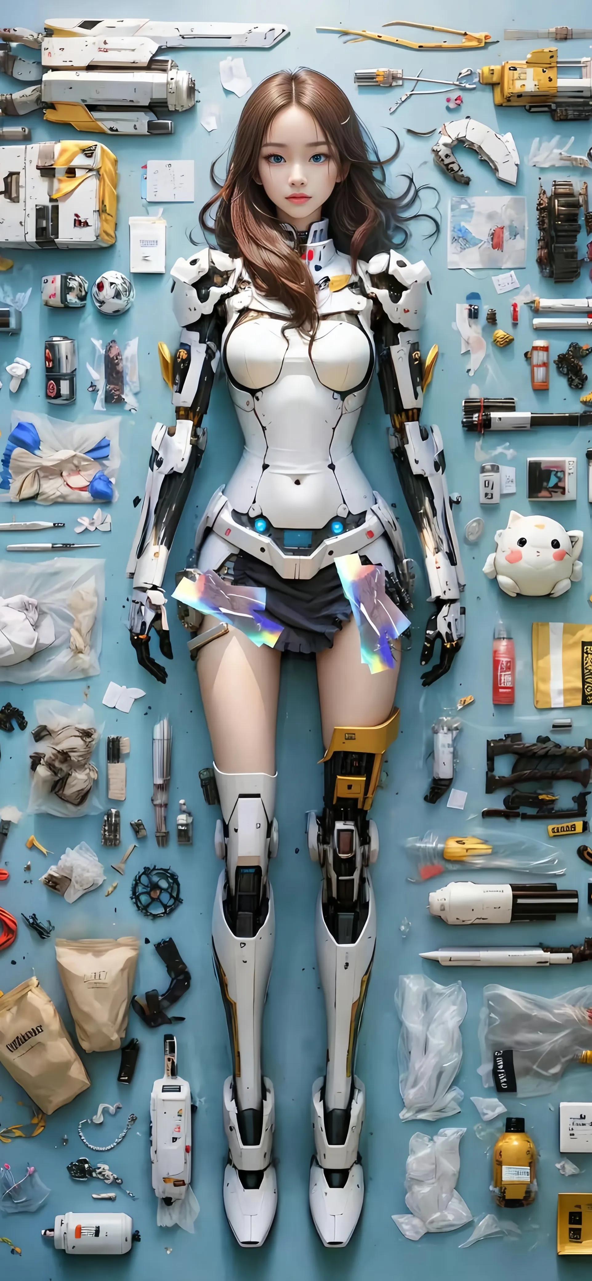 电脑动态壁纸高清日系美少女,机械金属质感高清壁纸