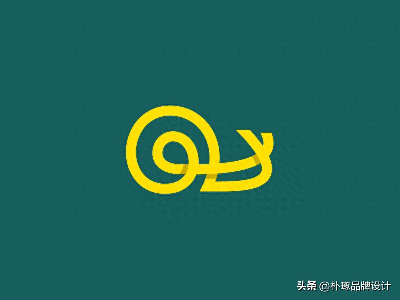 蜗牛创意形象,蜗牛个性创意logo设计