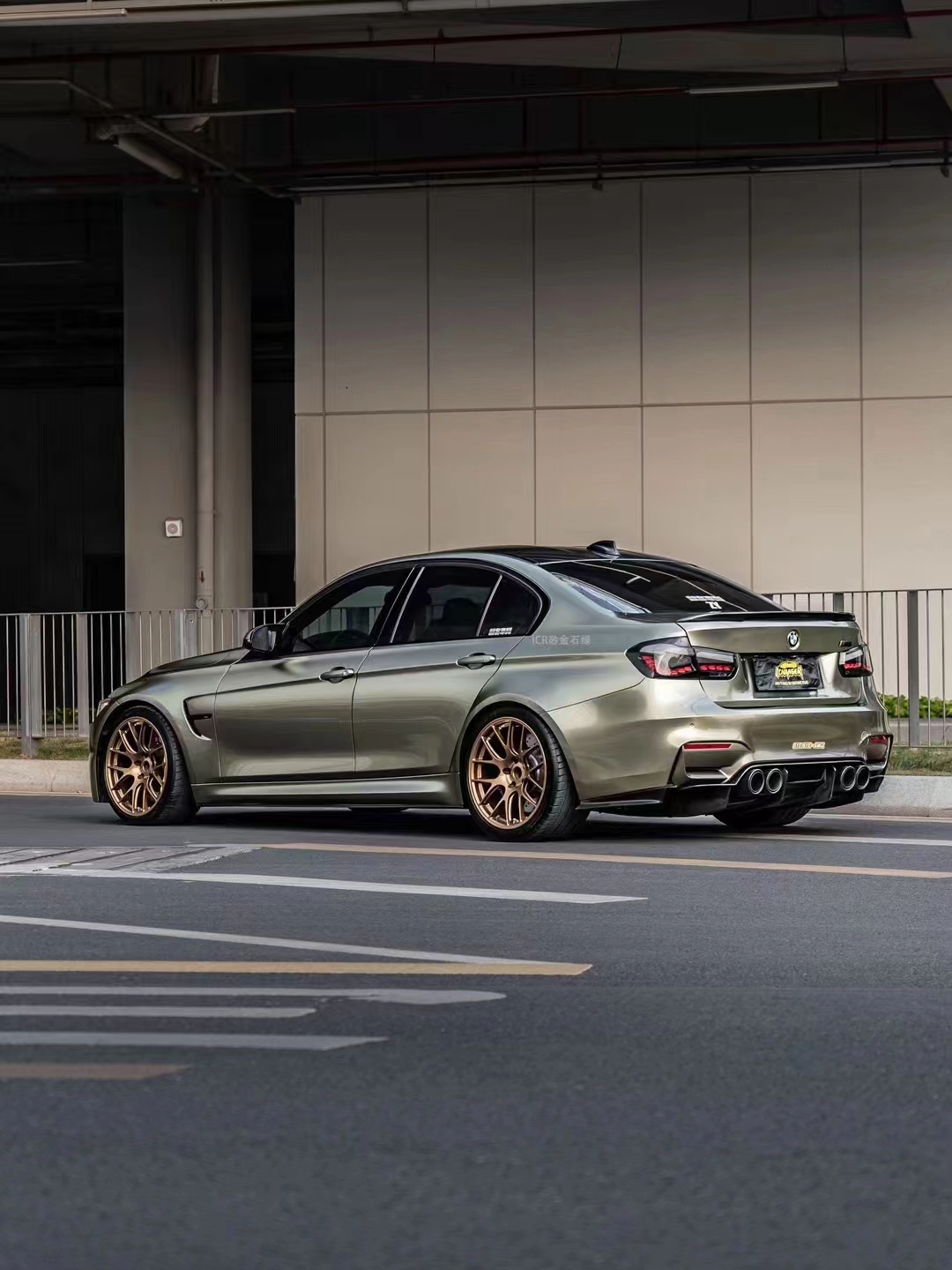 宝马m3改色膜水晶纳多灰,icr砂金石绿