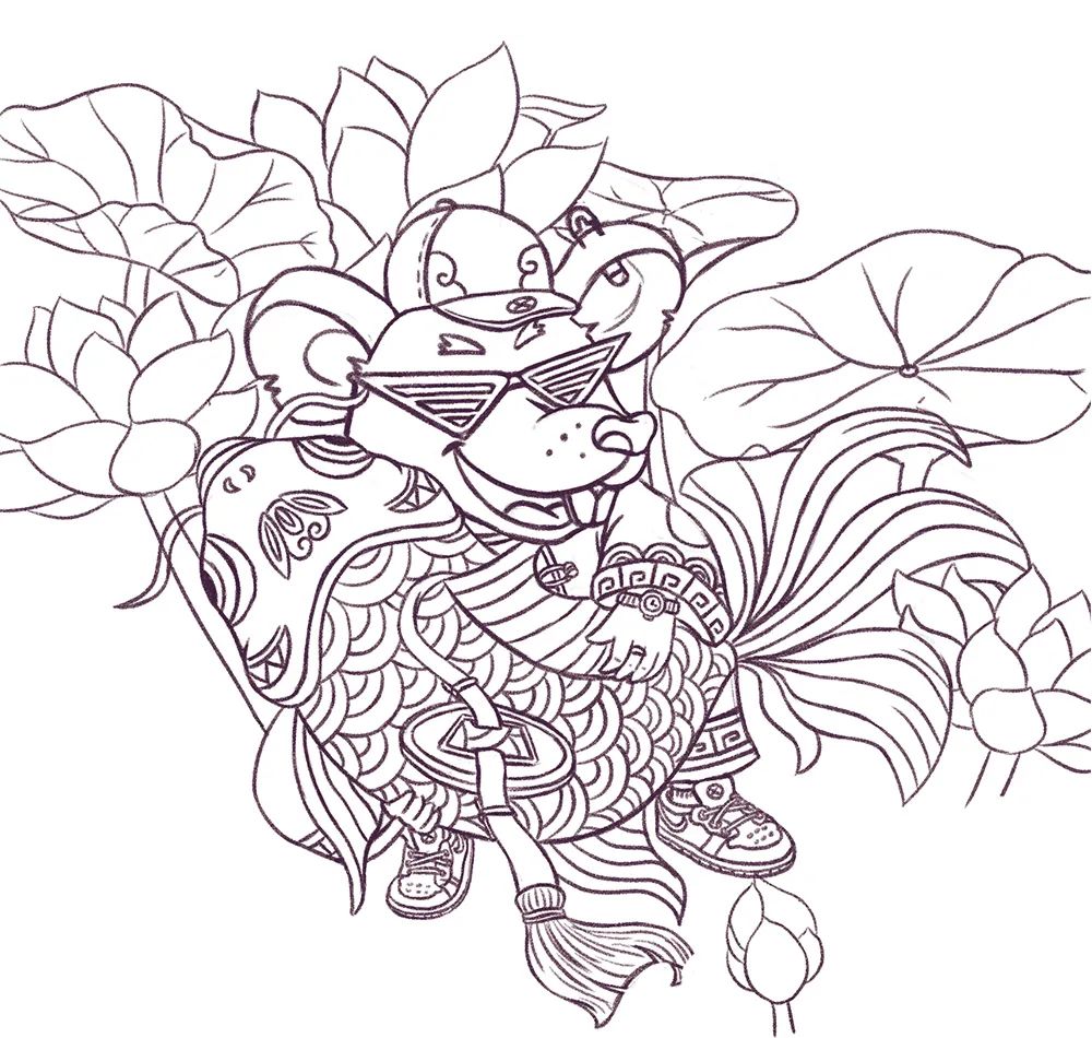 国潮风海报创意设计,国潮插画手绘初学者入门教程