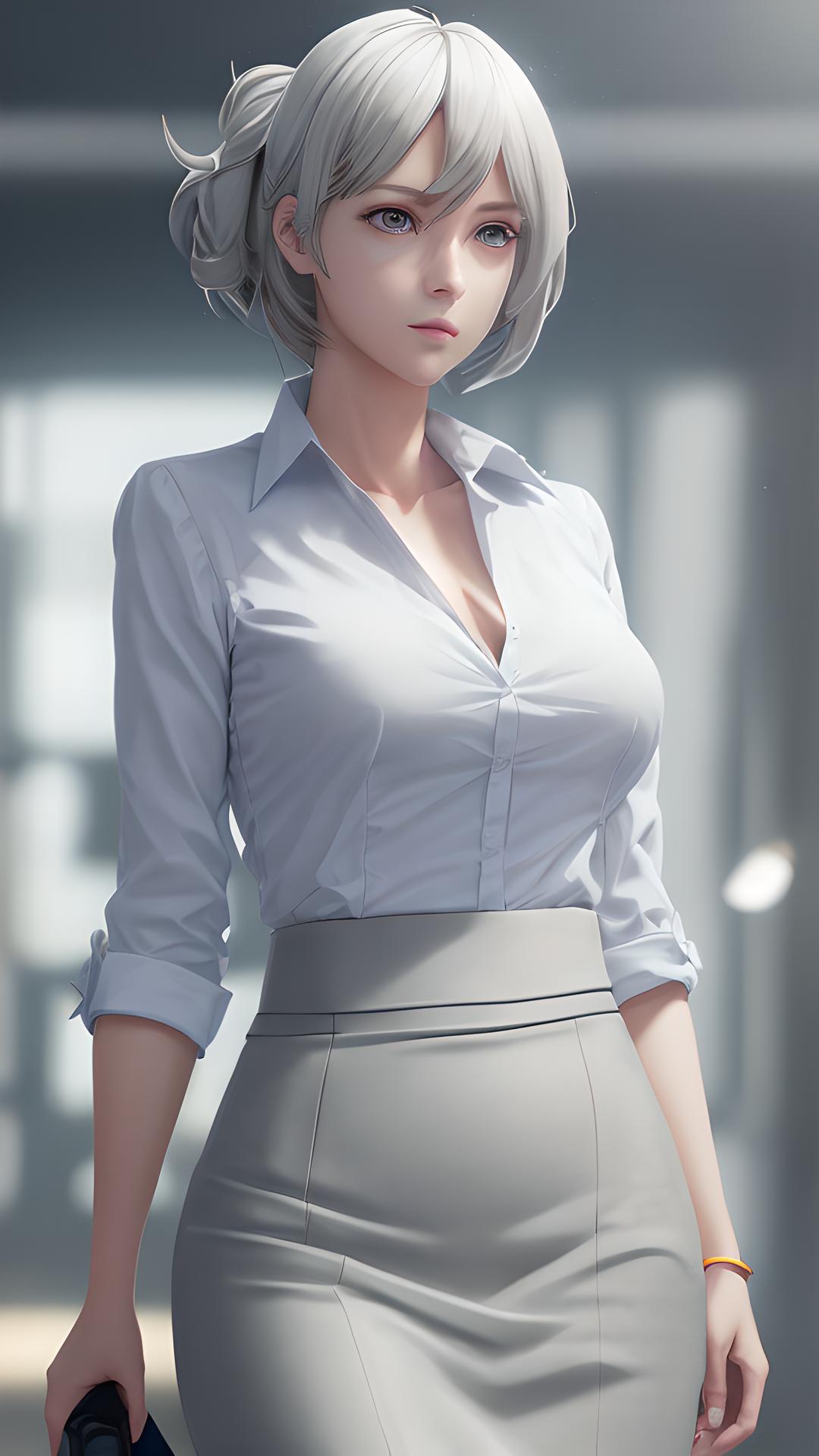 动漫办公室高清壁纸,二次元上班族壁纸