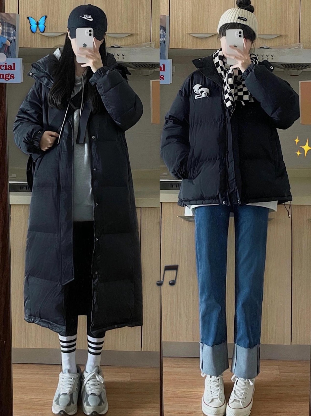 黑羽绒服穿搭技巧50岁,黑中长款羽绒服怎么搭配裤和鞋子