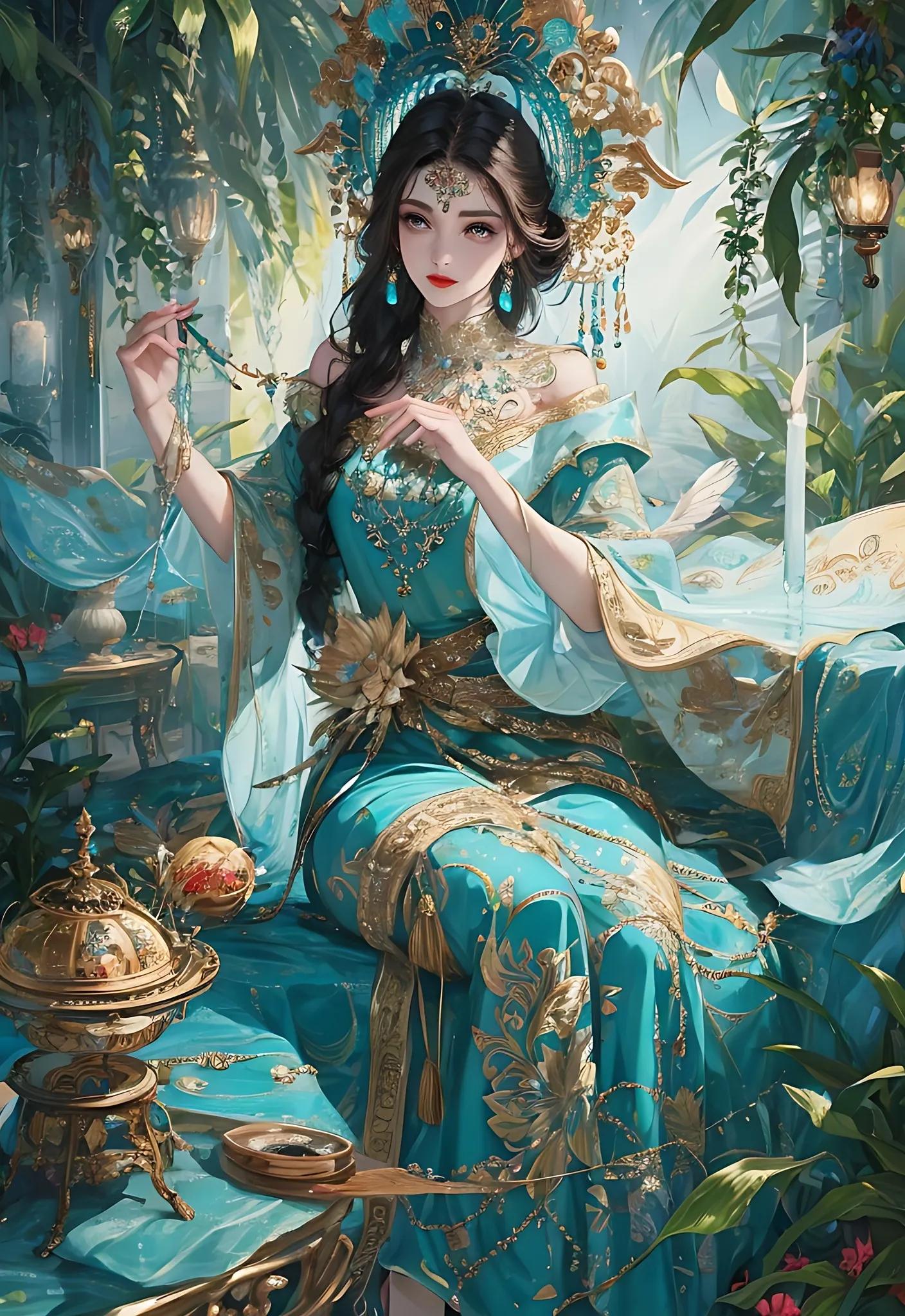 绝美孔雀公主,今日分享惊艳到你的古诗词