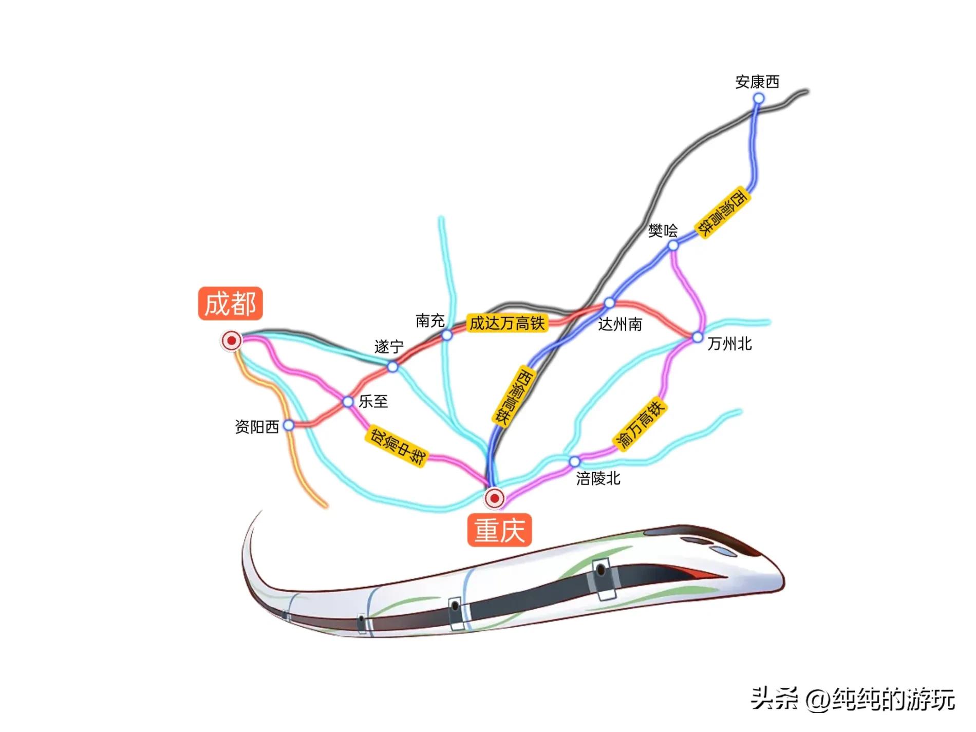 四川新建高铁最新线路图,四川成渝中线高铁规划
