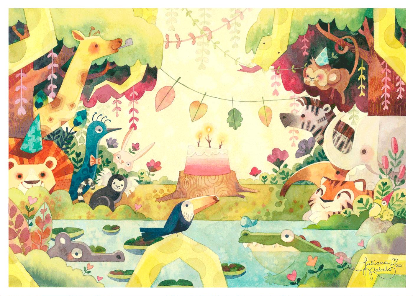 巴西插画师jaza动物插画系列,巴西插画师jaza的动物系列