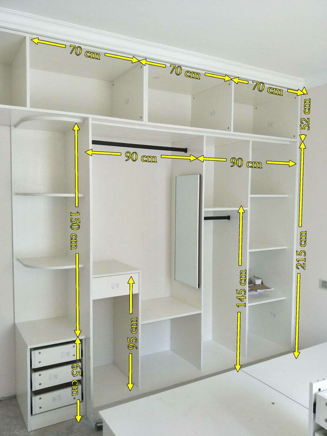 推拉门衣柜3米图纸,3门推拉门衣柜效果图大全2020款