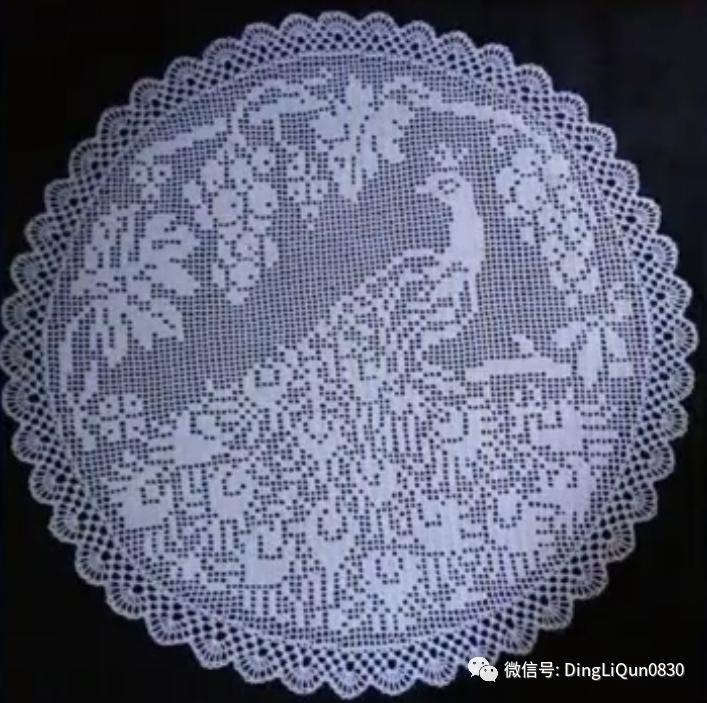 针织桌布图案大全图解,编织桌布图案花边