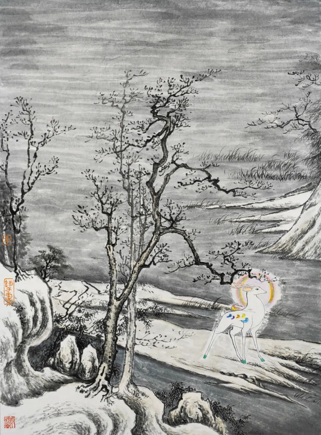 青年画家河北师范大学研究生力森作品欣赏—念依草堂第241期