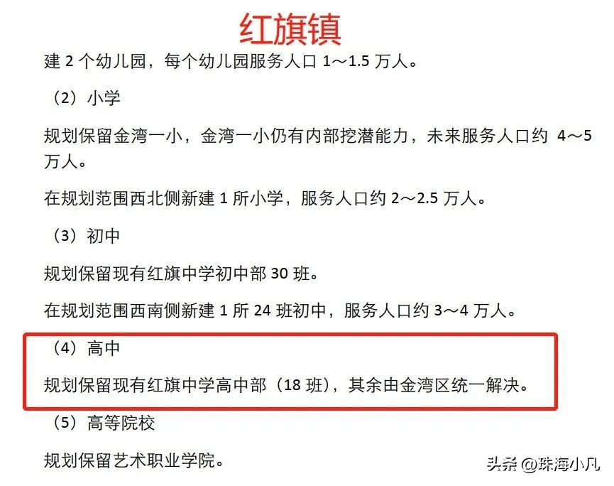 珠海市金湾区高中,金湾区高中