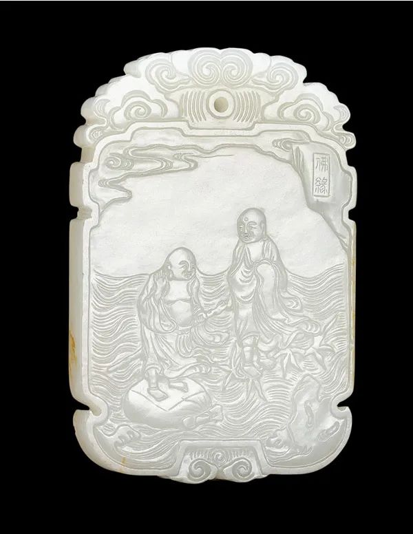 张大千嘉耦图拍卖现场真实图片,张大千布袋佛画拍卖多少钱