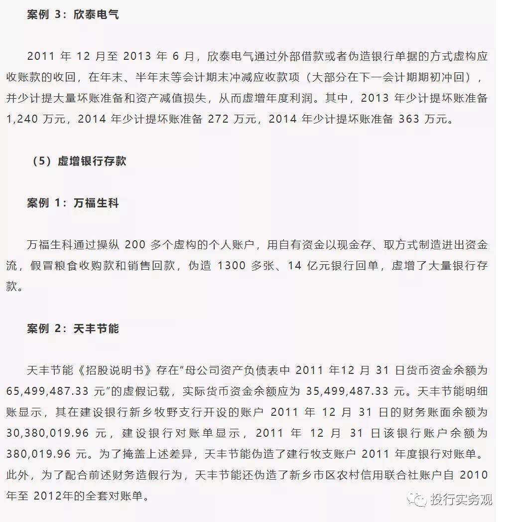 ipo企业五类财务造假,ipo财务造假对财务人员如何处罚