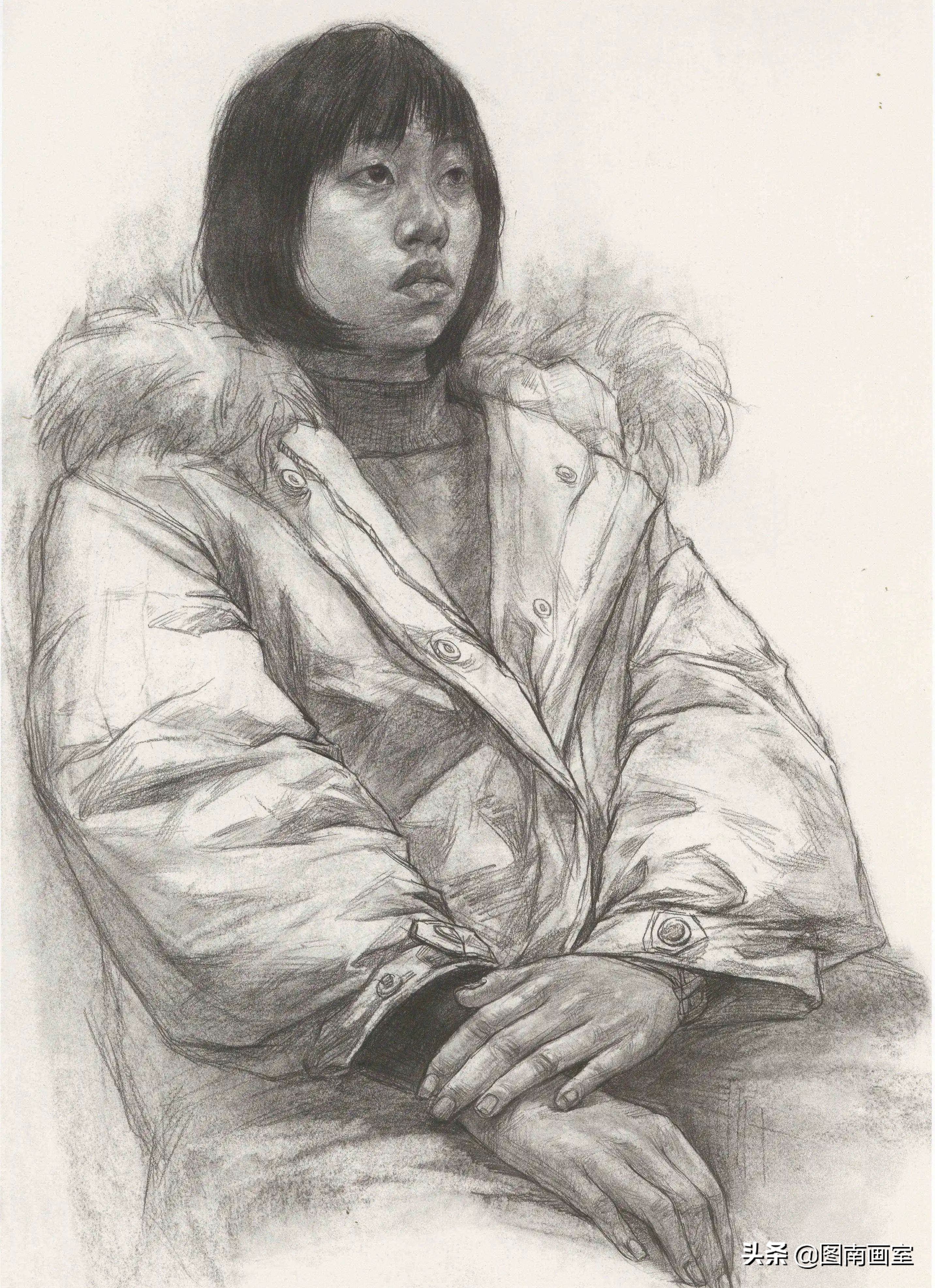 中国美术学院素描头像高分作品,全国素描高分作品