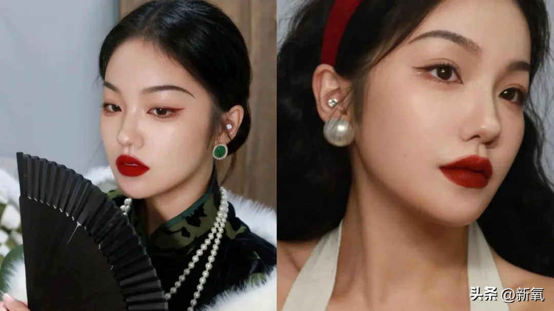鞠姐红衣造型,鞠姐同款妆容