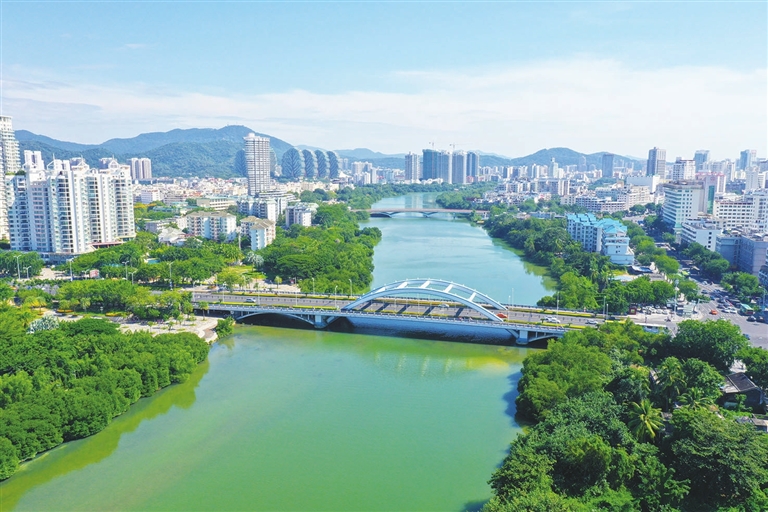 三亚河国家湿地公园加快建设,三亚河两岸风景区