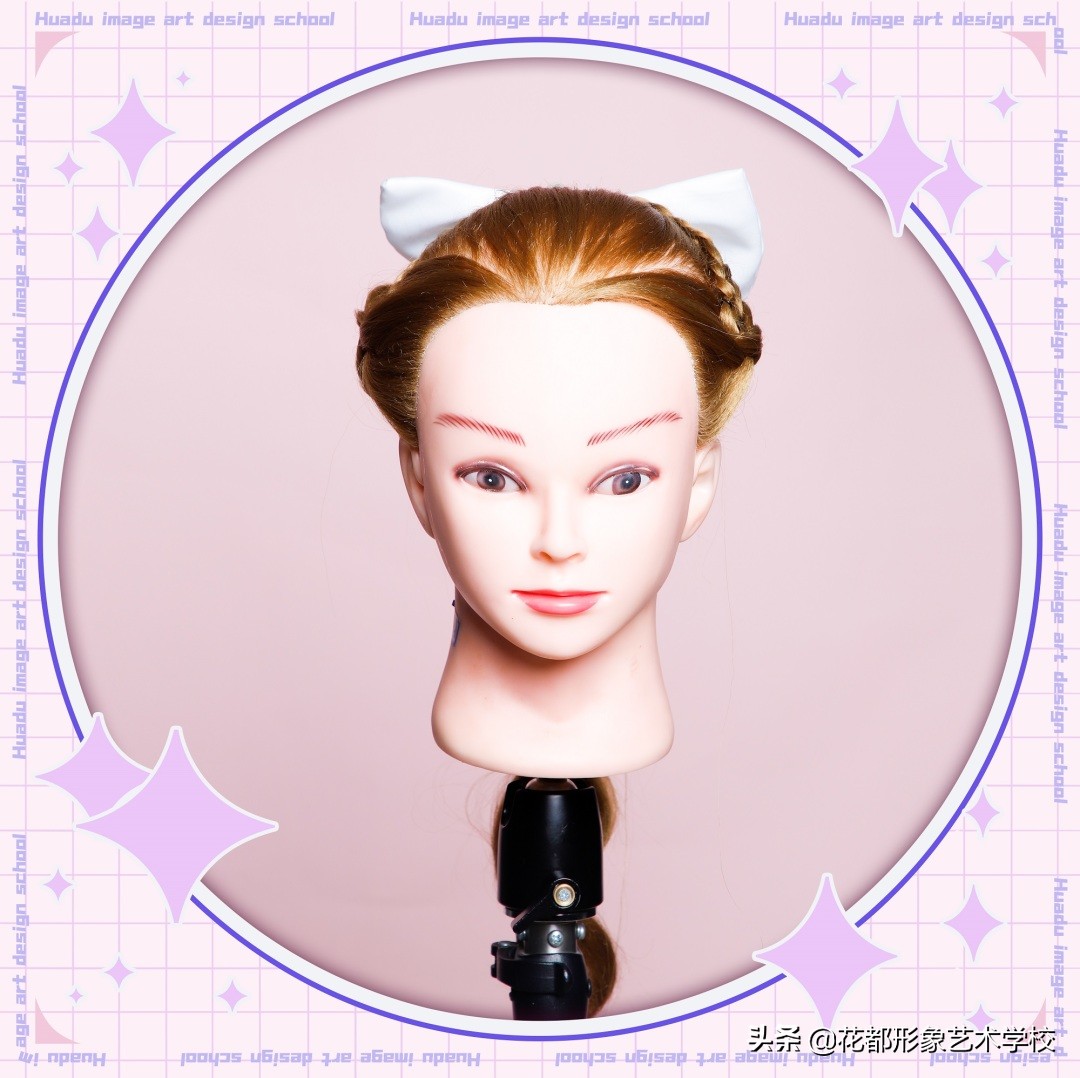 唯美学生编发教程,学化妆学美甲来花都