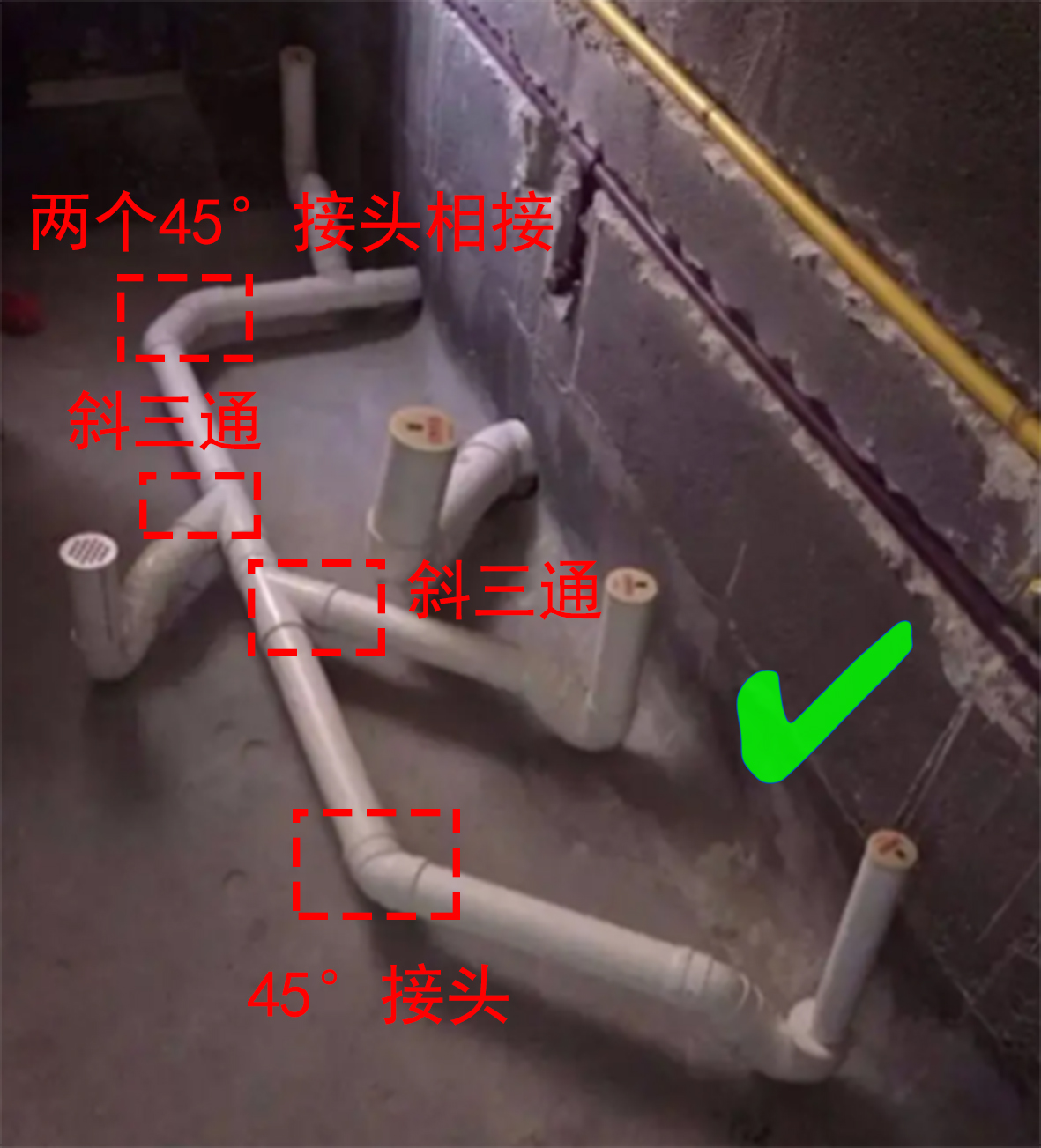 卫生间进水管预埋尺寸表,楼层卫生间排水管施工工艺