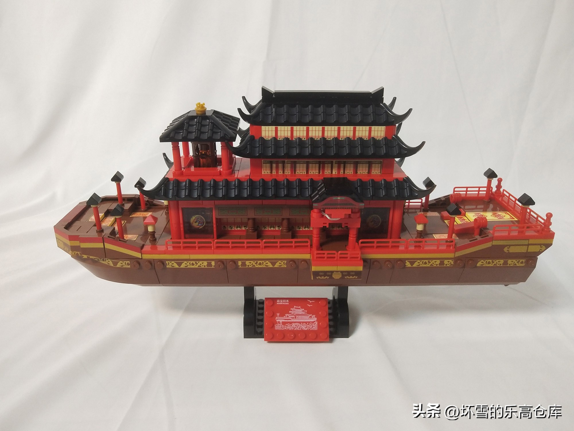 拼搭森宝积木,森宝积木故宫角楼拼搭过程