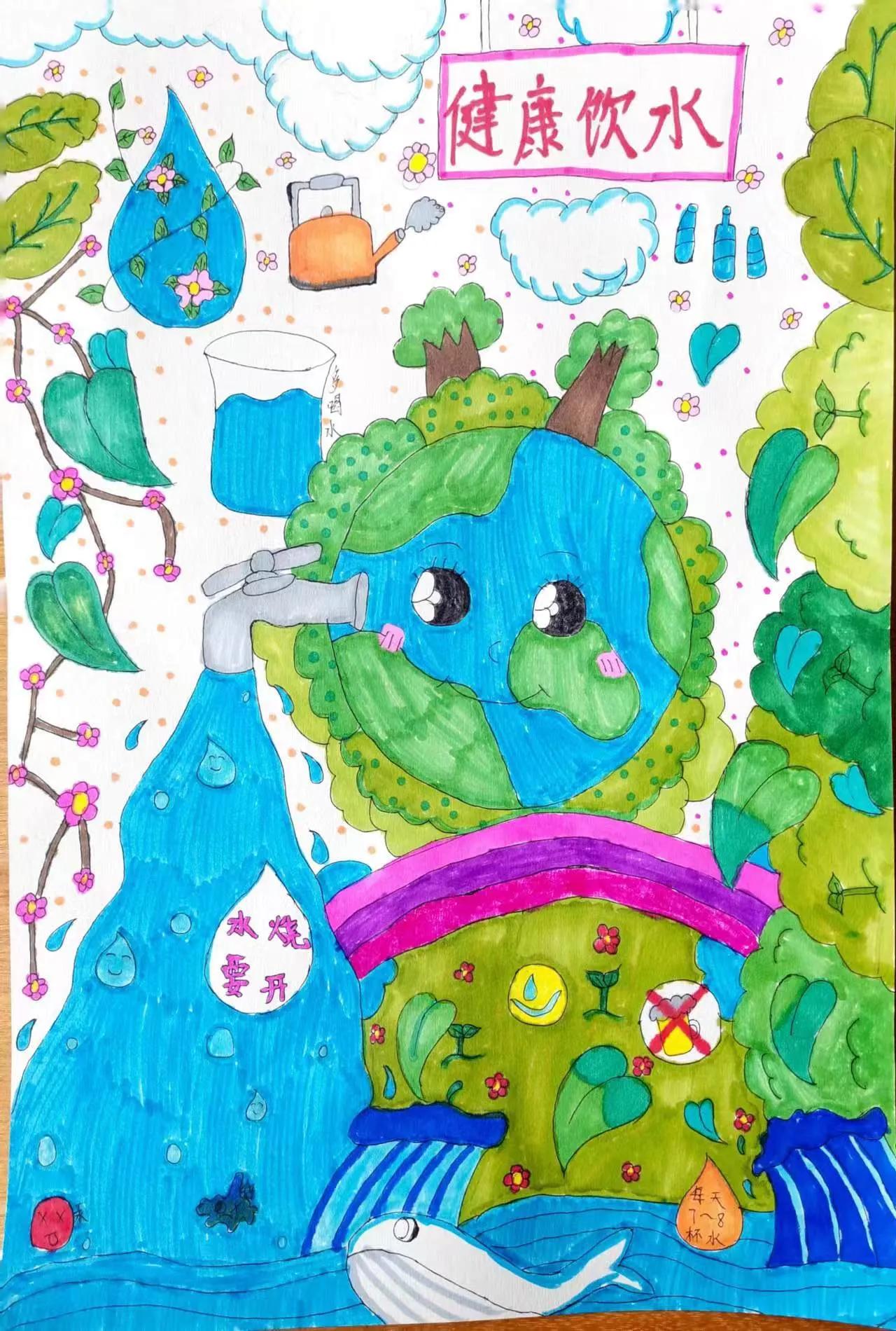 初中4k纸的绘画作品,校园为主题的绘画作品4k