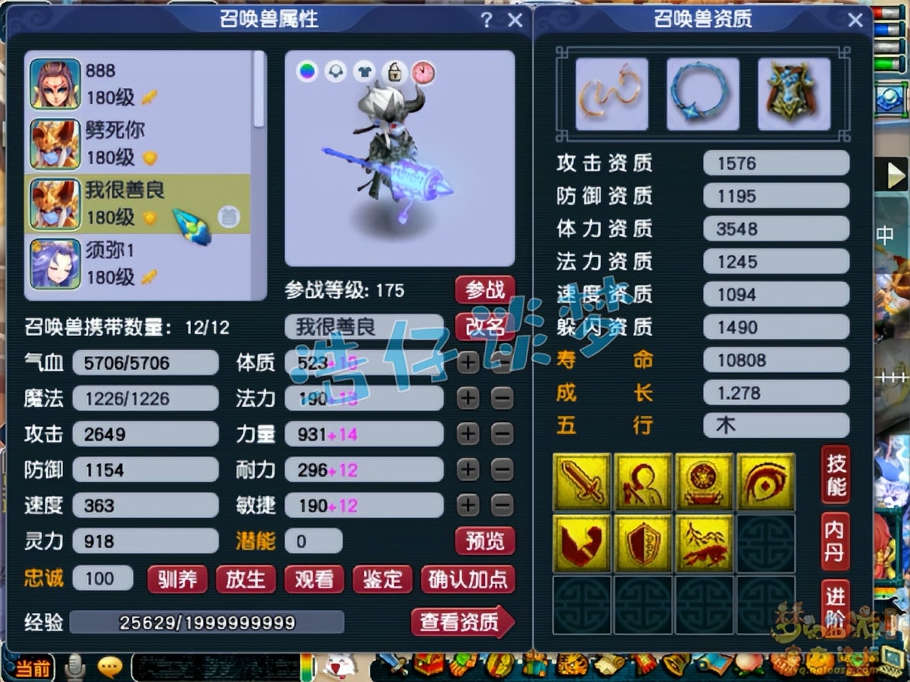 梦幻西游服战大唐属性展示,梦幻西游175级服战大唐属性