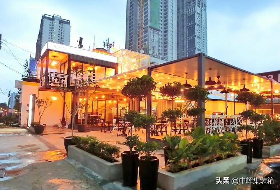 餐厅集装箱布局,集装箱餐饮外观