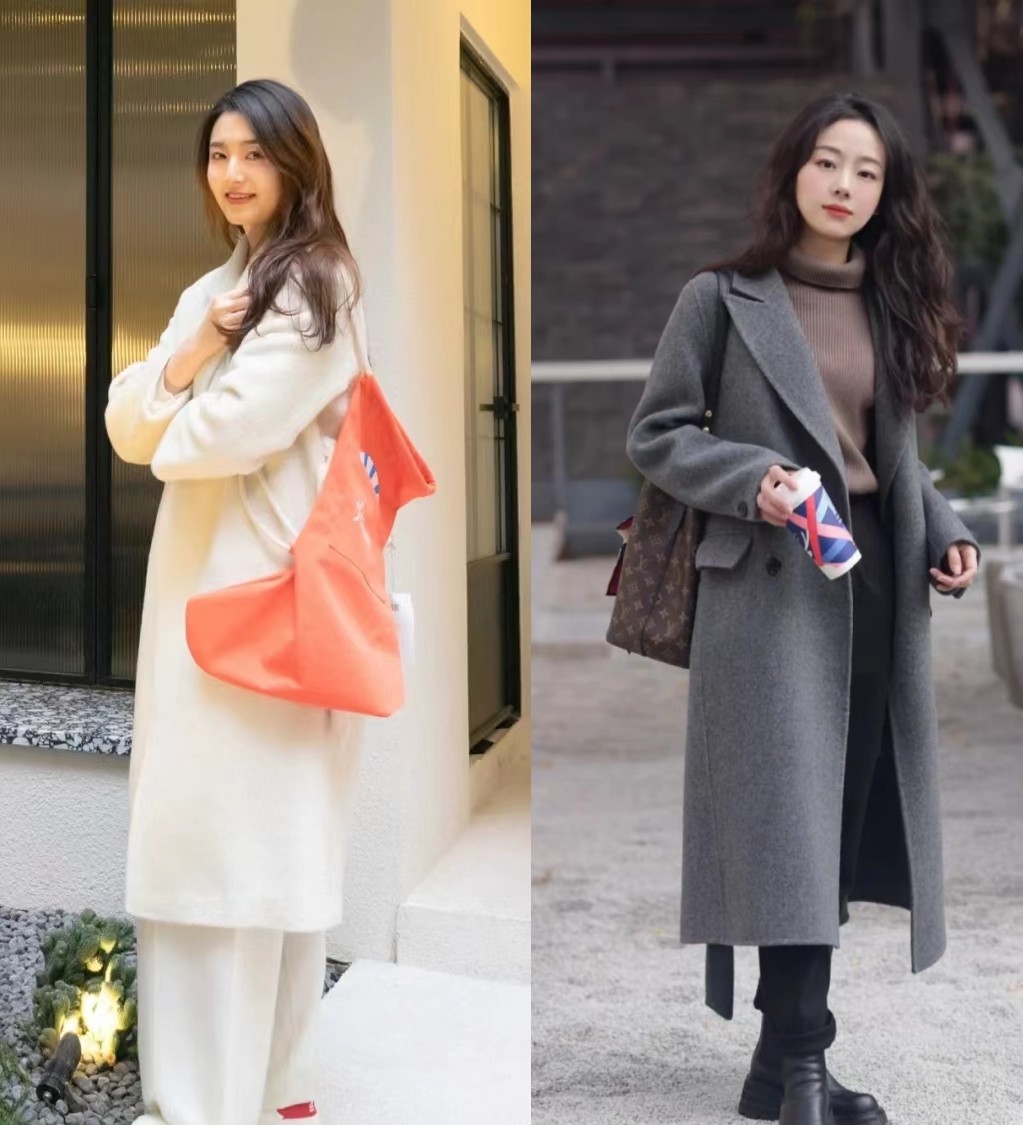 双面呢大衣能搭直筒牛仔裤吗,大衣搭配工装裤子