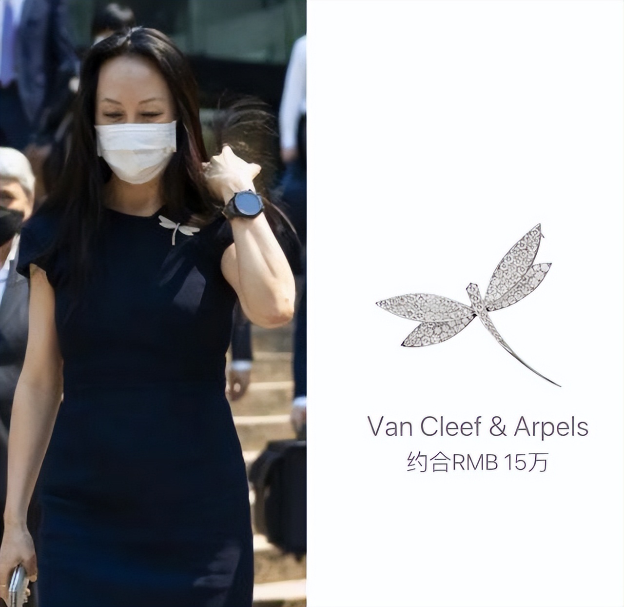 孟晚舟蝴蝶胸针价值,孟晚舟同款蝴蝶胸针有什么意义