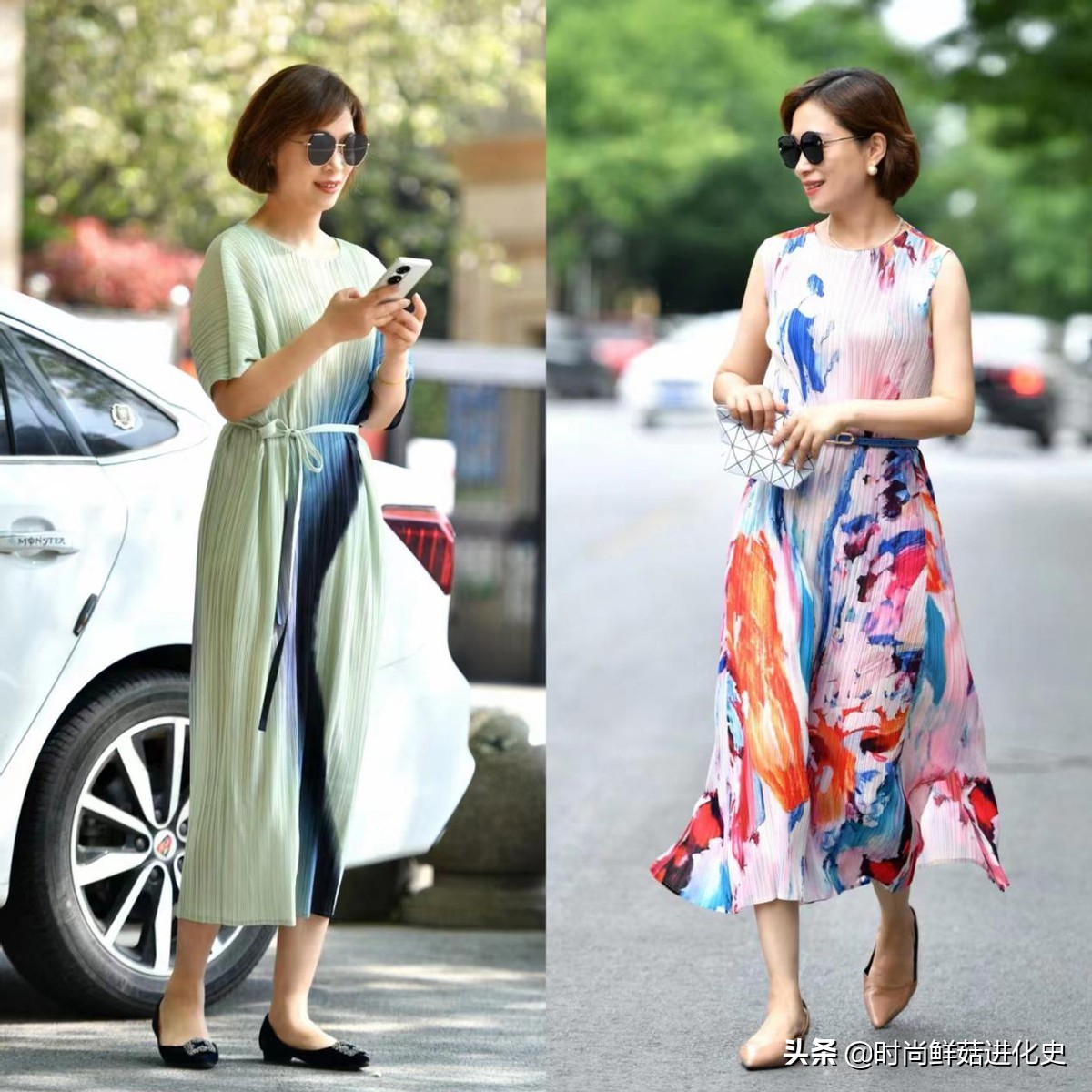 今年流行一种裙子，叫“三宅一生裙”！时髦显瘦，50、60岁更高级
