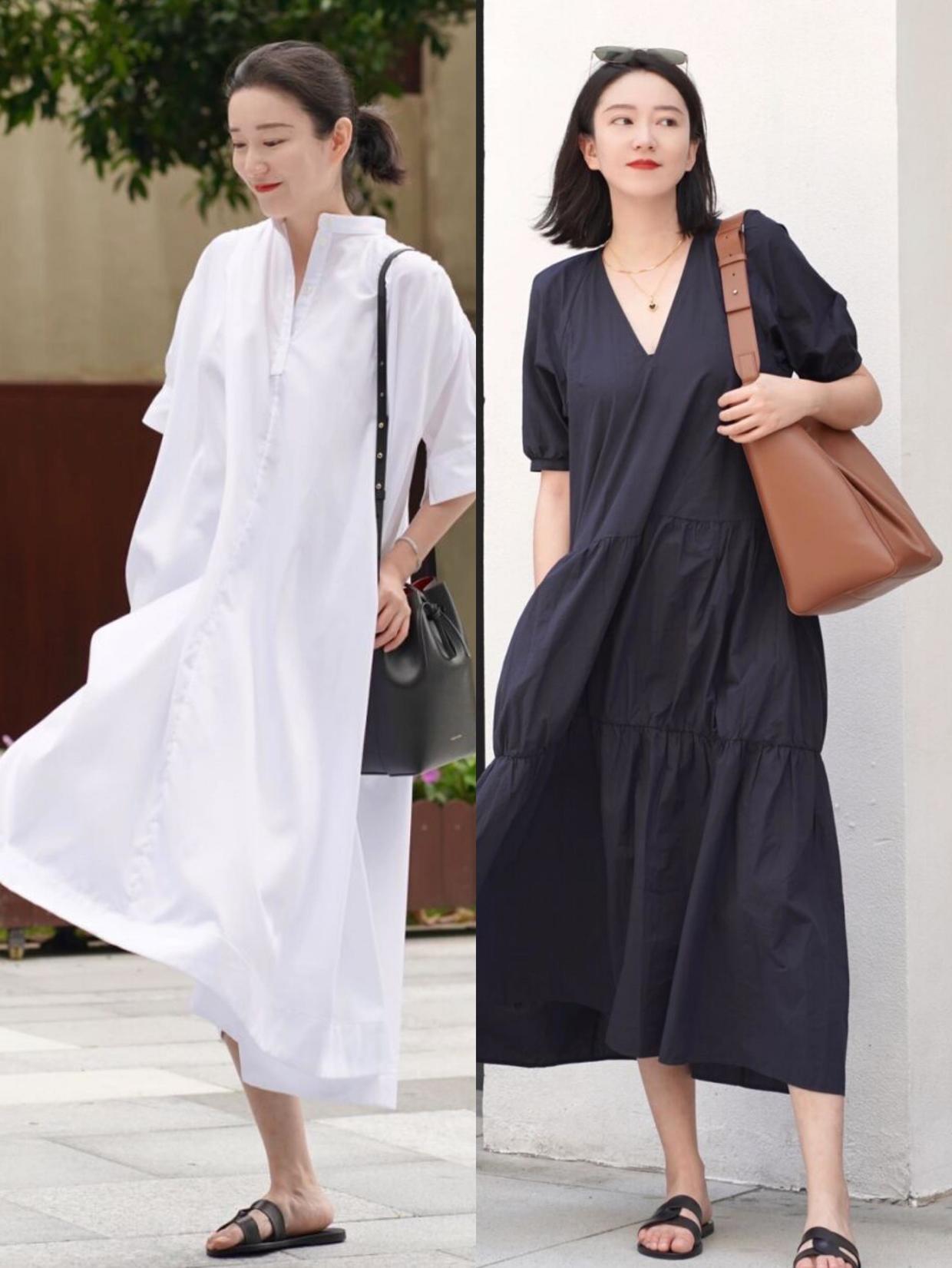 夏日优雅永不过时时尚气质连衣裙,简约连衣裙夏天高级感