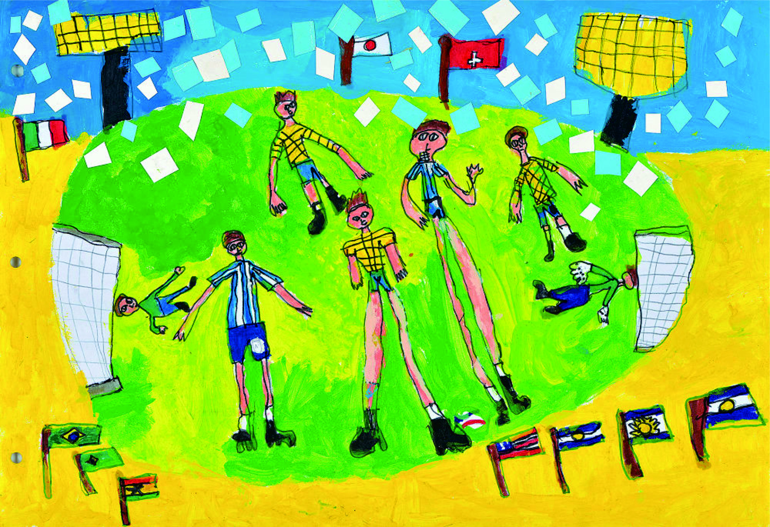 优质儿童画作品欣赏,童心绘世界阳光下成长主题绘画