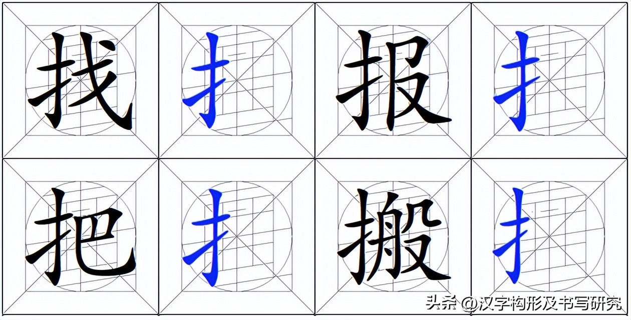 汉字偏旁部首书写规范,偏旁字书写规范