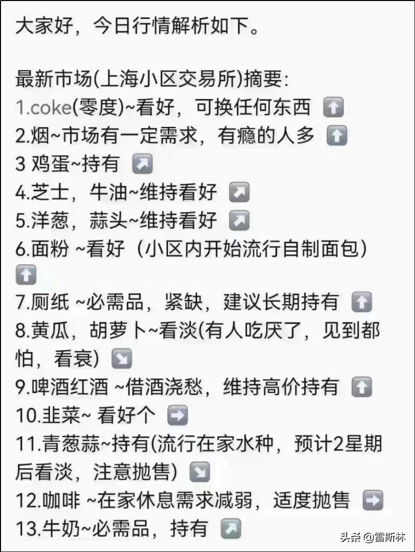 上海以物易物，到底什么东西最抢手？