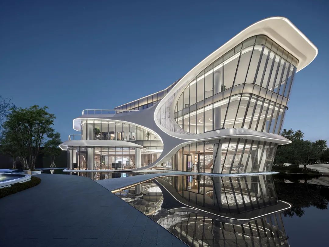 建筑铝材幕墙效果图,建筑装饰铝板设计加工