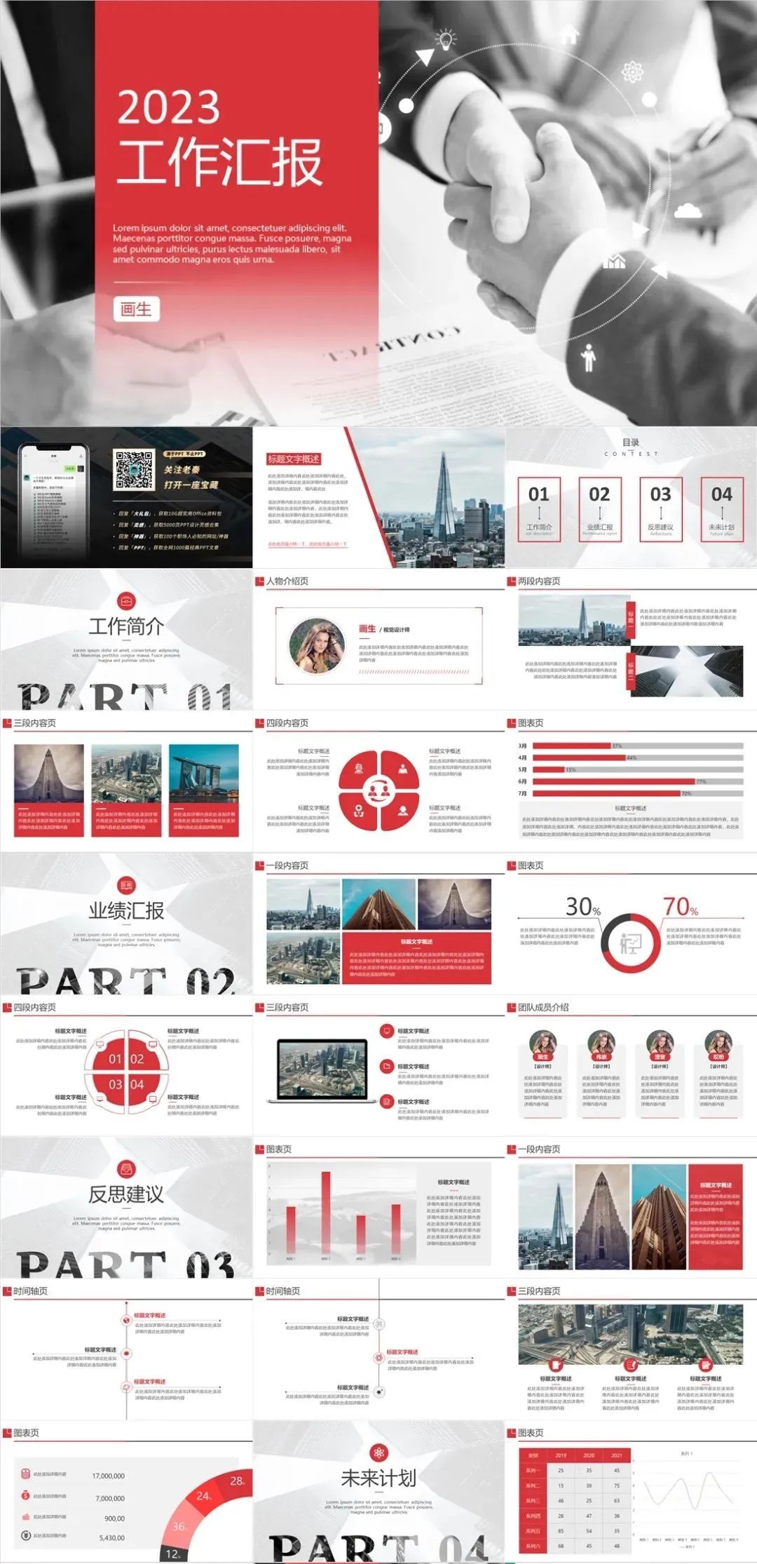 优秀个人工作总结ppt模板,2022抓基层党建工作述职报告ppt