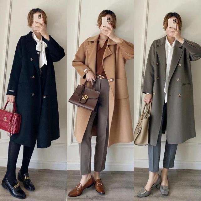 长款大衣怎么穿好看又显年轻,长款直筒大衣怎么穿显高