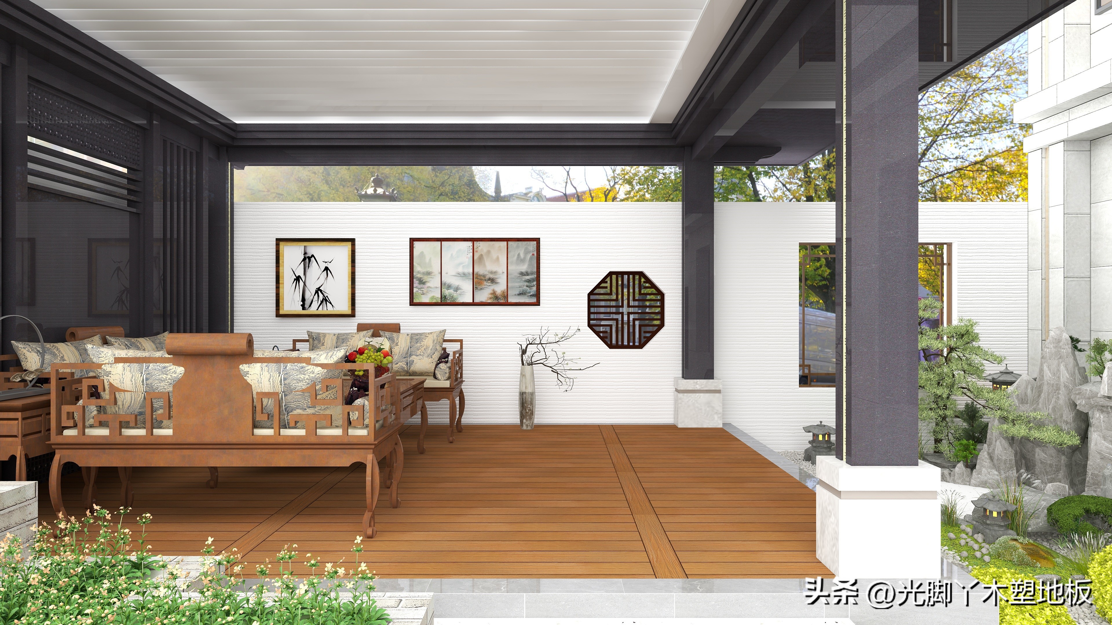 园林绿化户外塑木,木塑板材环保