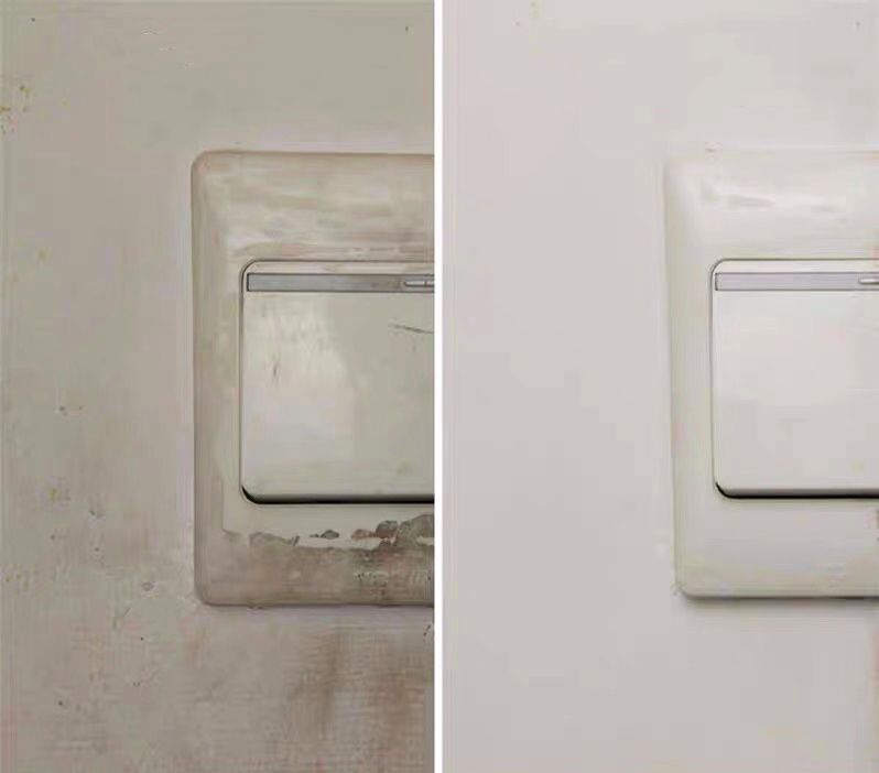 白墙有黑霉点怎么去除,白墙打洞上的污渍怎么去除