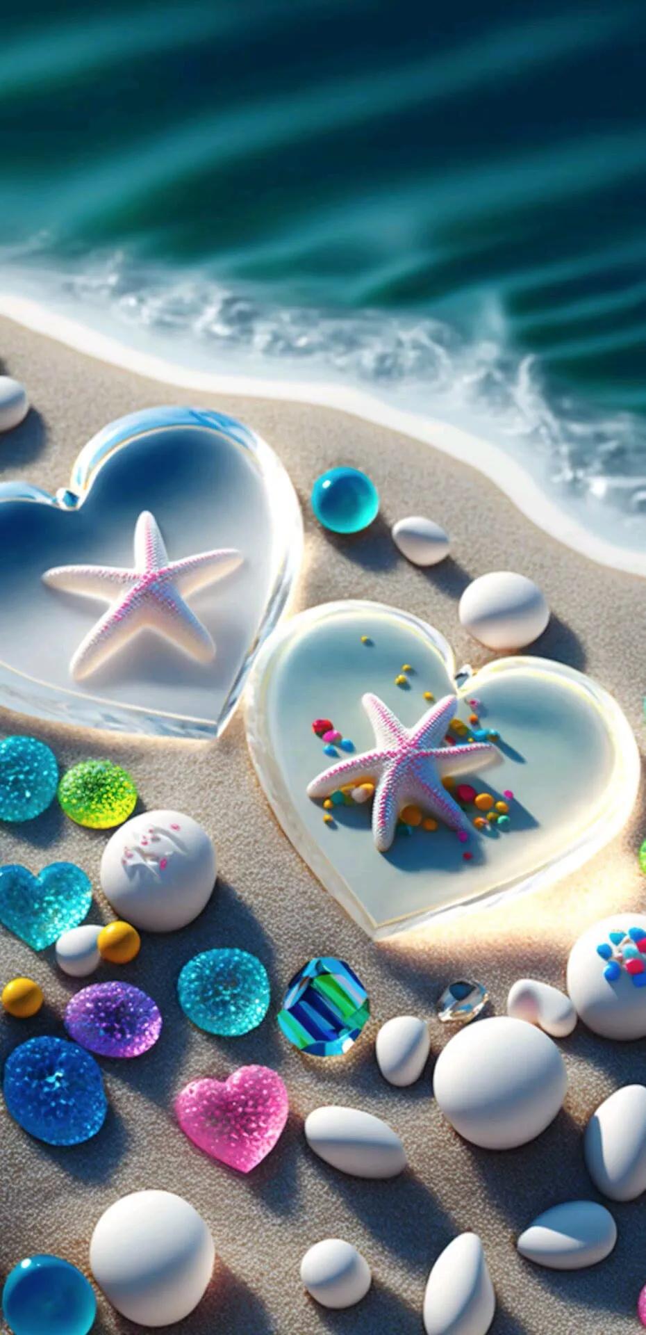 唯美心形图片高清壁纸,爱心壁纸图片唯美简约