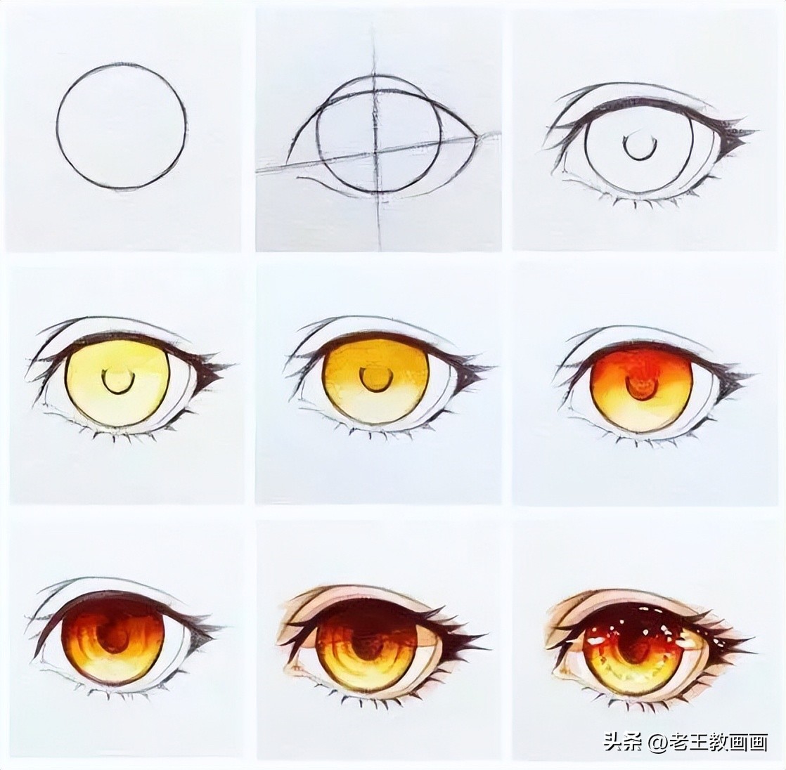 漫画眼睛画法十二星座,儿童漫画眼睛的画法