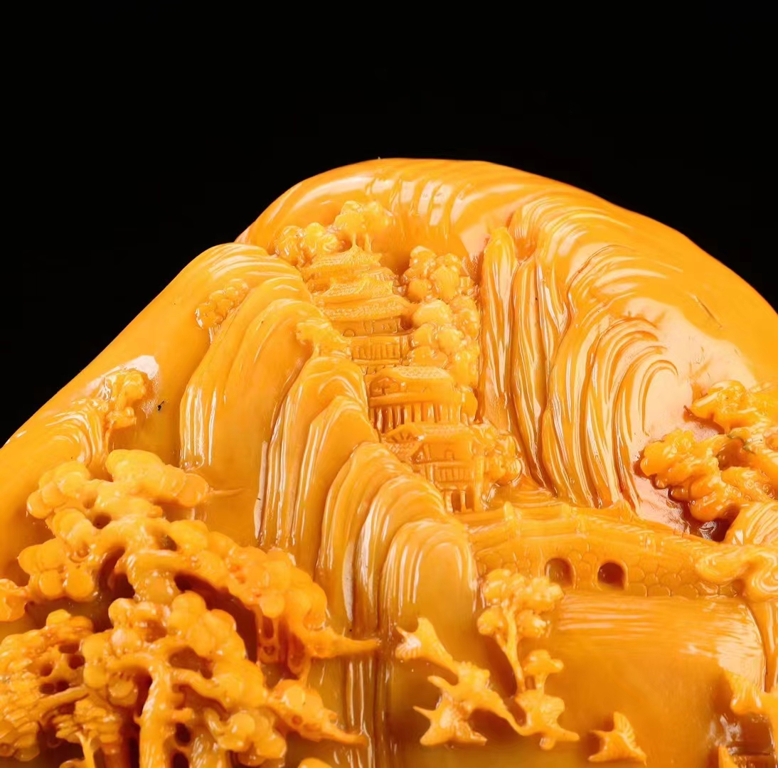 稀有品种田黄石,无比珍贵田黄石