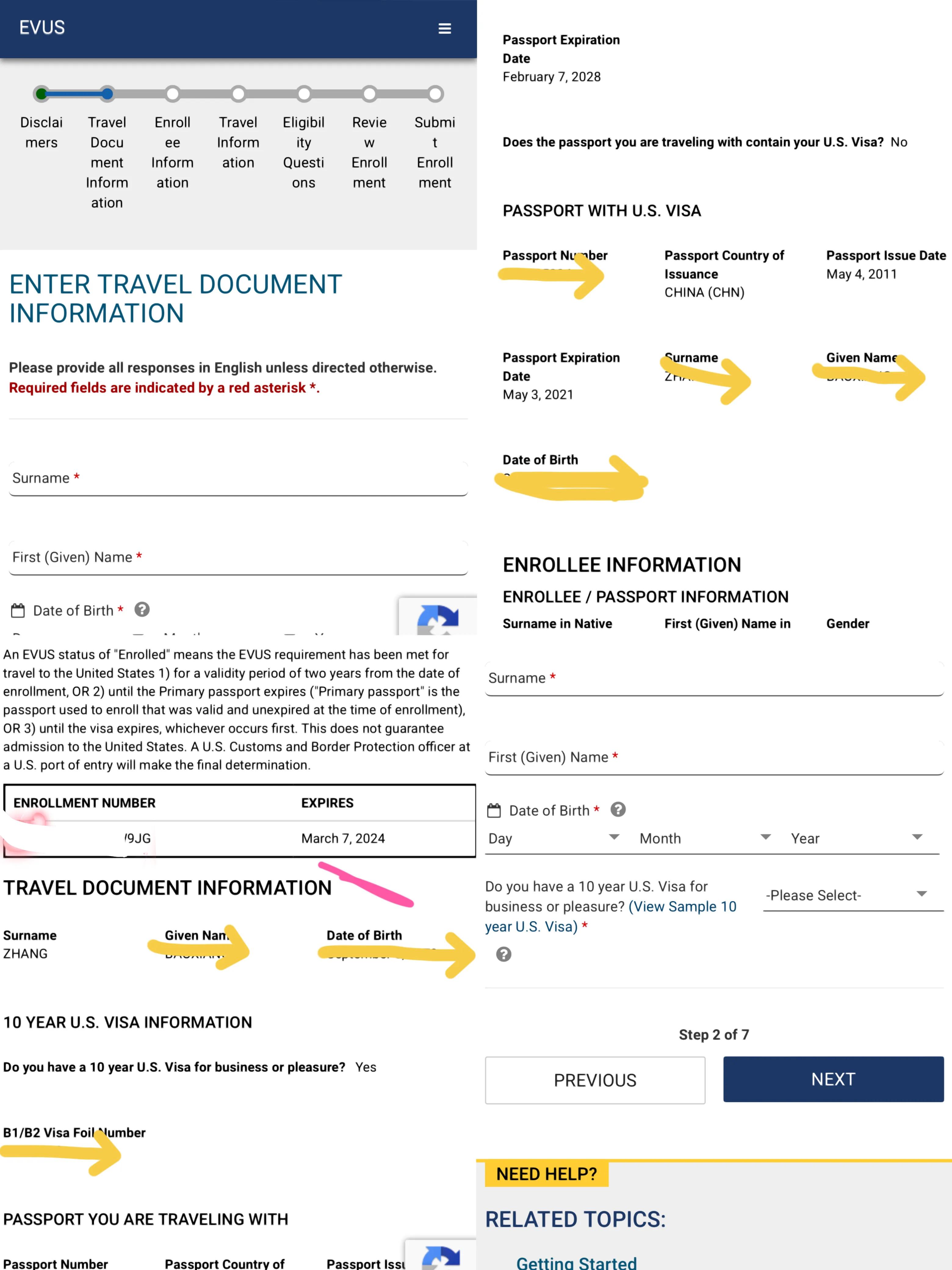 美国签证evus填写攻略,美国签证evus填写内容